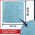 Microfiber Cleaning Cloth - 12pcs  16x16 Inch  High Performance - 1200 Washes  U