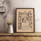 Gerardus Mercator Atlas Frontispiece Old Map - 1607 Engraving Vintage Print