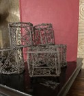 Bronze Wire Napkin Rings Starburst Wirework 2  - Set Of 6 Rings