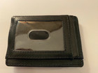 Alpine Swiss Mens Rfid  Magnetic Money Clip Wallet Slim Black Leather Pre-owned