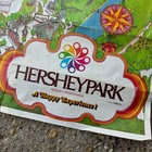 Vintage Hershey Park Souvenir Amusement Park Map 24  X 36  C 1970s