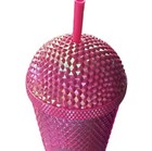 Starbucks 2025 Summer Studded Iridescent Domed Tumbler Pink 