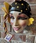 Vintage Nwt About Face Clay Art Mask Banana Pirate Lady 1990 Funky Fun Art Deco