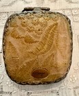  authentic Maya Evangelista Mirrored Compact carved Resin amber Rhinestone 