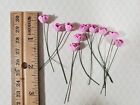 Dollhouse Pink Roses Flowers Set Of 10 With Stems 1 12 Scale Miniature Garden