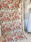 2 77 Yards Vintage 1940 s French Fabric Material Floral Celadon Green Cottage C