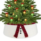 Knitted Christmas Tree Collar Red And Black Plaid Scarf Knit Christmas Tree 