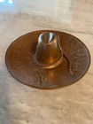 Vintage Mexican Copper Sombrero Ash Tray 6  Diameter