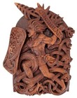  Cuchulain Wall Plaque - Irish Art Celtic Warrior Home Decor  wood Finish  