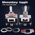 Momentary Toggle Switch Spdt On Off On 3 Pin With Waterproof Boots 3 Pcs