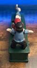 Repro Mechanical Cast Iron Coin Bank W  Plug    baseball   
