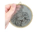 Vintage 1980s Etched Glass Unicorn Wall Hanging W  Braided Frame