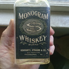 1890s Monogram Whiskey Schwartz Strauss   Co Philada Label Only Pre Pro Bottle