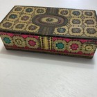 Vtg Baret Ware Tin Box B w  Co  England 8 75x4 5x2 5  Distressed Patina Metal