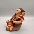 Vintage Native American Storyteller Pottery Figure Signed Southwestern Art