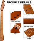 Canadian Roasted Maple 9 5  T-style Electric Guitar Neck Bone Nut Satin Nitro