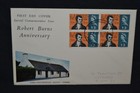 Gb First Day Covers 1966 Robert Burns Set Of 2 With Blocks Of 4