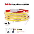 Led Cob Strip Lights Adhesive 110v 240led m Flexible Tape Lamp Dimmable Linear