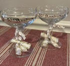 Vintage 50th Wedding Anniversary Champagne Toasting Stem Glasses Flutes   Nib
