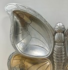 Vintage Arthur Court Butterfly Serving Tray Plate   Aluminum Plate Divided 1980s