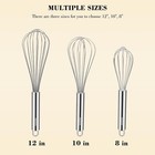 Stainless Steel Whisk Set 8  10  12  Kitchen Whisk Balloon Whisk Kitchen 