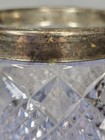 Vintage Clear Lead Crystal   Silver-plate Small Ice Bucket Diamond Point Pattern