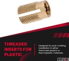 E-z Lok Threaded Insert For Plastic Flush Brass Thread Inserts 1 4-20  