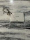 Bts Logo Key Chain Tag W  Metal Clip  White Silver Red  Unisex