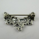 Sterling Silver Grape Vine Charm Holder Pin Wine Lover Gift Brooch Art Nouveau