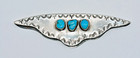 Turquoise Hand Stamped Sterling Silver Brim Spur For Cowboy Hat Signed