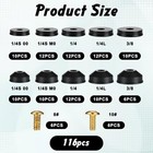 116 Faucet Washers  Washers Assorted Kit With 12 0 55 Inches  Black