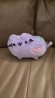 2017 Gund Pusheen Purple Cat Plush 6  Pink Heart Teal Stripes Rare Kawaii Nwot