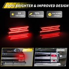Set Red Led Tail Brake   Backup Light Lenses For 1964 Chevy Chevelle   Malibu