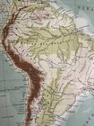 1902 South America Vintage Map Brazil Argentina Peru Original 11 5 X 9 5 - C11-5