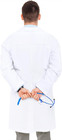 Professional White Lab Coat For Men  Long Sleeve Medical Coat
