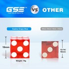 Gse Pro Aaa Grade Precision 19mm Casino Craps Dice Set Of 5  red    Vegas Cas   