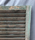 Small Pair 21x22 Antique House Window Wood Louvered Shutters Vtg Old 89-25b
