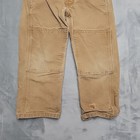 Vtg Carhartt Overalls Youth Medium Duck Canvas Boys Double Knee Bib Workwear R01