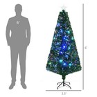 6  Pre-lit Fiber Optic Artificial Christmas Tree Colorful Led Lights Decorations