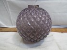 Lg Antique Amethyst Diamond Quilted Lightning Rod Ball Barn Globe Purple Glass