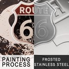 Vintage Route 66 Metal Sign Retro Tin Wall Decor For Home Garage 12x12 