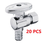Efield 20pcs 1 2 Inch Pex X 3 8 Inch Od Brass 1 4 Turn Angle Stop Valve  nolead