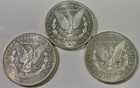 1878 S Usa Morgan Silver Dollars Nice Lot Of 3 Coins Lustrous Lightly Circulated