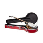 Crossrock 5-string Resonator   Gibson Tenor Banjo Case-abs Molded Hardshell-red