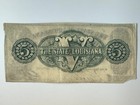 1863  5 Dollar Louisiana Confederate Note Civil War Era Good Condition  13401