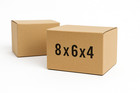 100 8x6x4 Corrugated Shipping Boxes Kraft Packing Mailing Carton Lot - Free Ship
