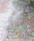 Rand Mcnally Commercial Atlas Map Page State Of Michigan 1913   Railroad Lines