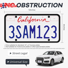 Silicone License Plate Frames 2 Pack Black Side-opening License Bracket Holder W
