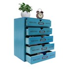 Vintage 5-tier Drawer Cabinet Desk Organizer Box Office Desktop File Drawer