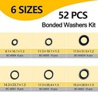 52 Pcs Ac Gasket Kit - R134a Ac Seal Kit With Compressor Gaskets  A c Line Seals